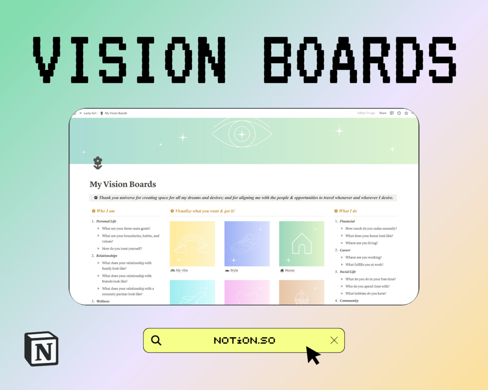 Vision Boards Notion Template