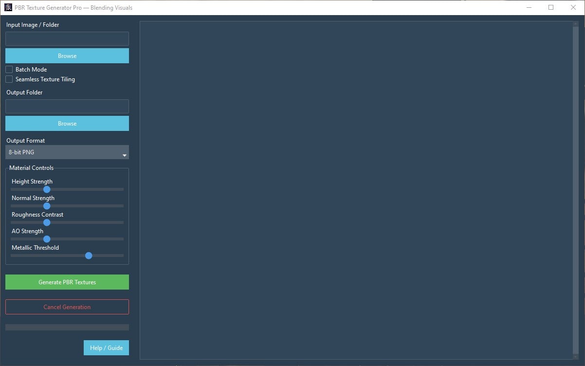 PBR Texture Generator Pro Interface
