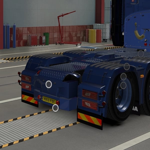 [rear bumper tuning part] Scania NG rear bumper double led lights danish style by WC007 D3SIGN