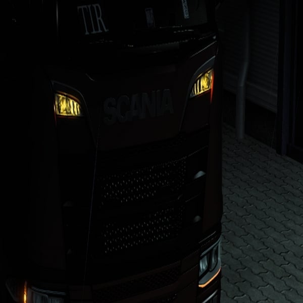 ˇ [grlig tuning part] Scania NG grill lights lightning (smoked, yellow) by WC007 D3SIGN