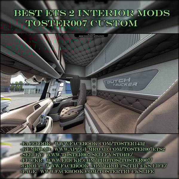 Interior MAN TGX DUTCH Style #6 ETS 2 OTHER COLORS by Toster007