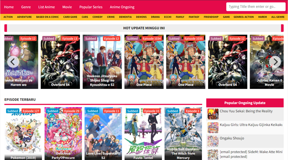 Scrapping website streaming anime only scriptcode