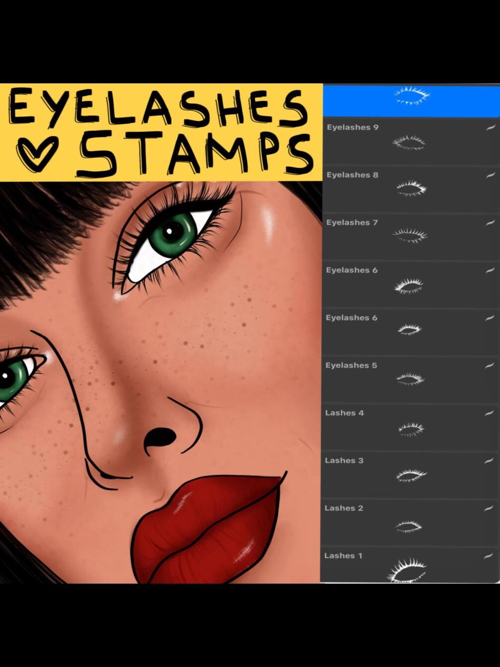Eyelash Stamps for Procreate!