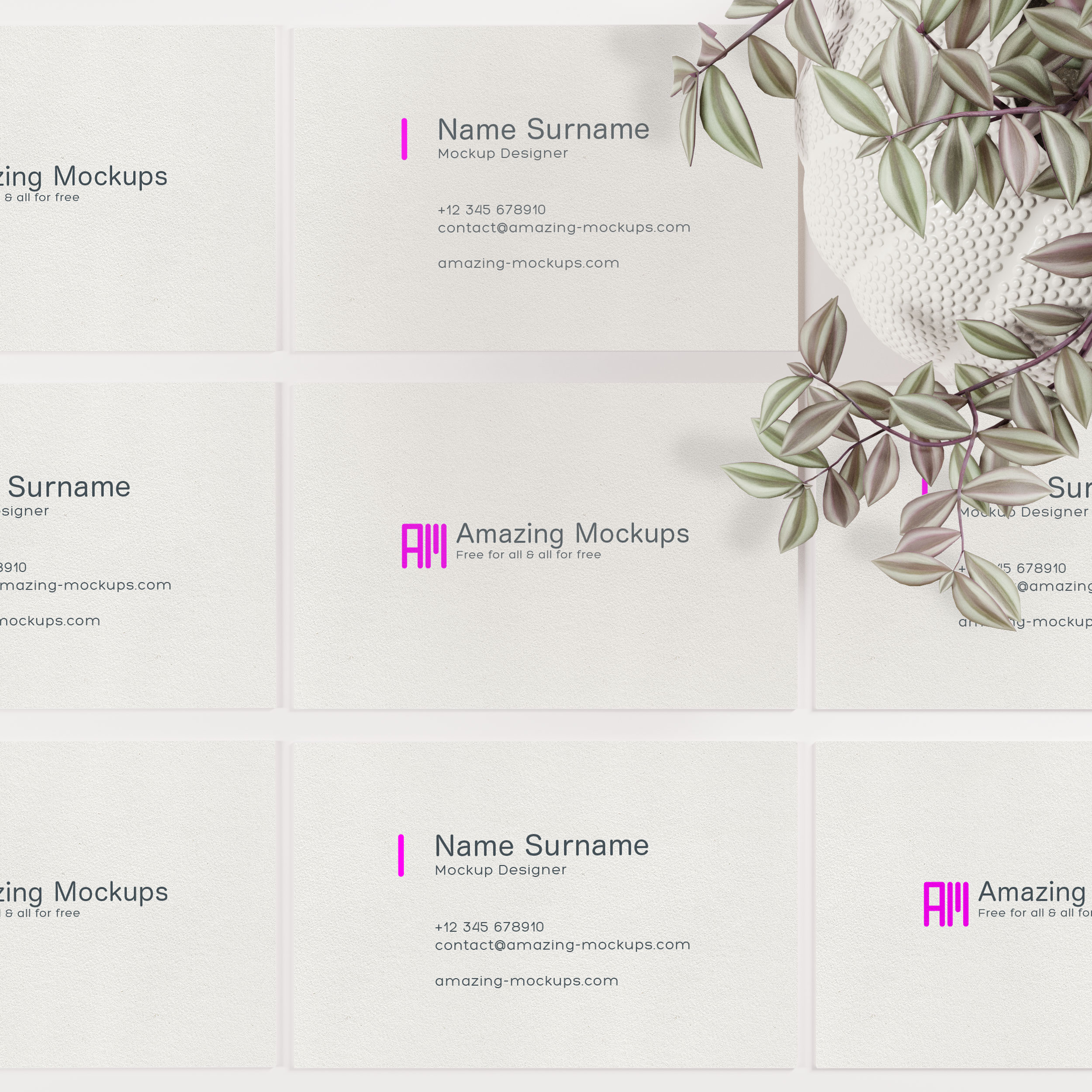 FREE: 5 free business card mockups
