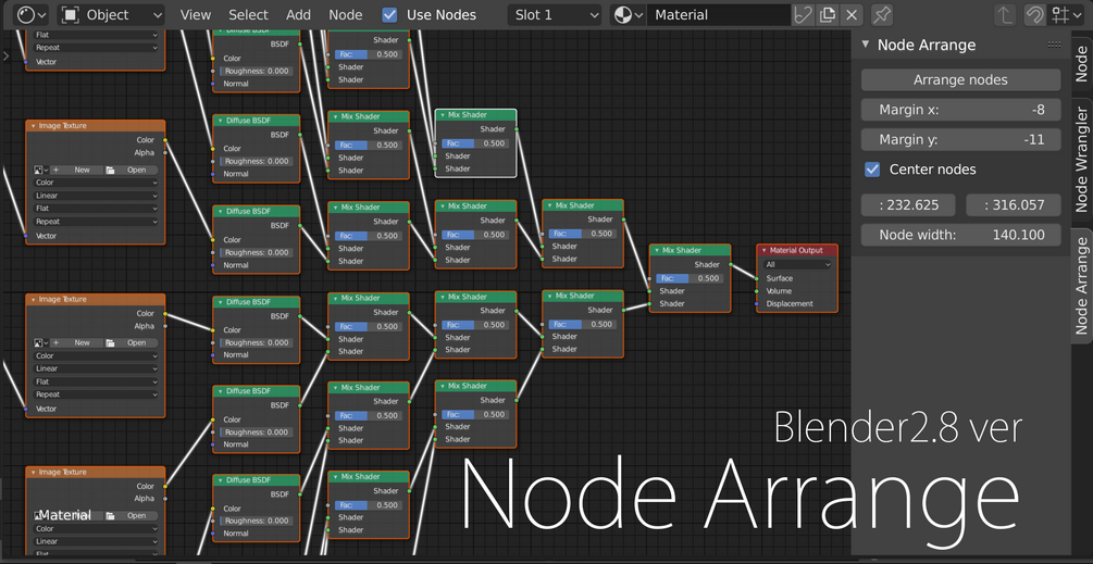 Blender Addon Node Arrange Blender28ver 