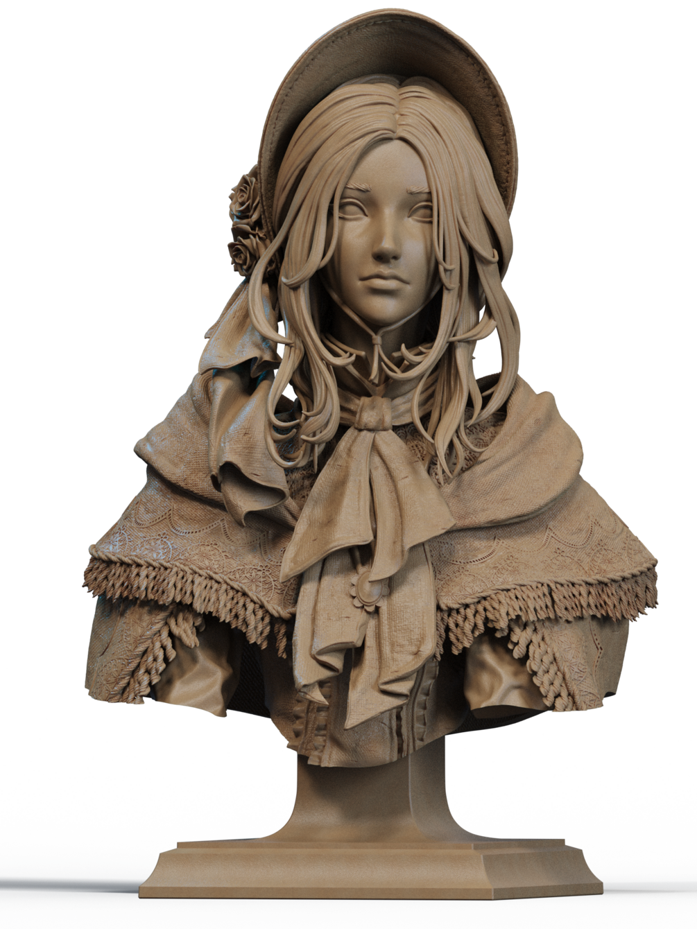 Plain Doll Bust 3D Print