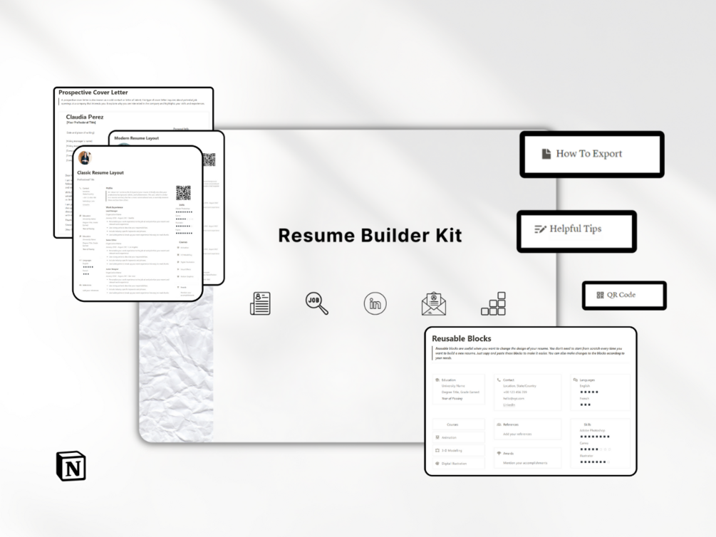 Notion Resume Builder Kit