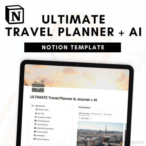 ULTIMATE Travel Journal & Planner (Premium + AI)