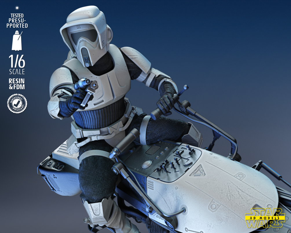 Star wars 3d printable clone trooper statues 3D model 3D printable