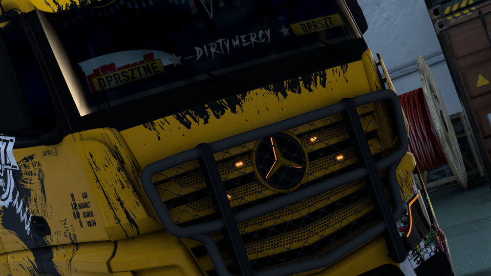 ETS2 | Mercedes Actros MP4 Painted Front Logo by ZoCi from oldboyZ customZ