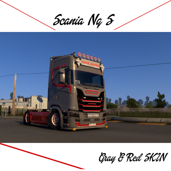 [ETS2] Scania Ng S gray&red [1.48 | 1.50] by John's Customs