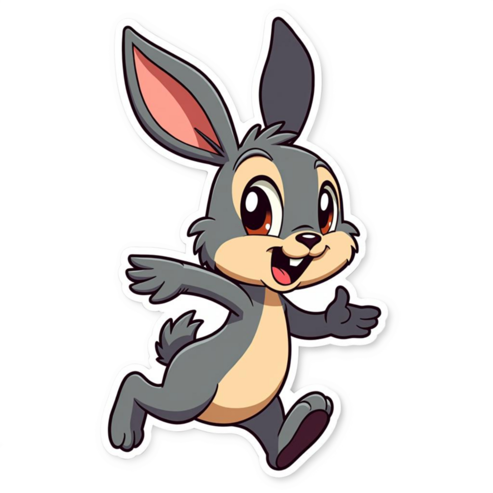 Cute cartoon bunny svg high quality digital file for printing and design 