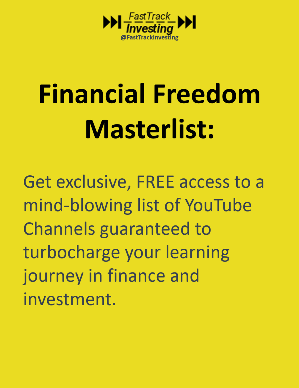 Financial Freedom Masterlist: A curated list of investing youtube channels