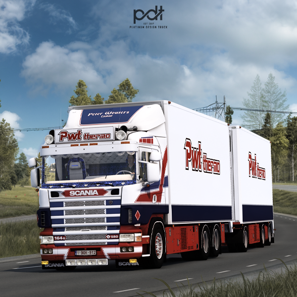 Scania 164G 580 + Trailer "PWT thermo" by PlatinumDesignTruck