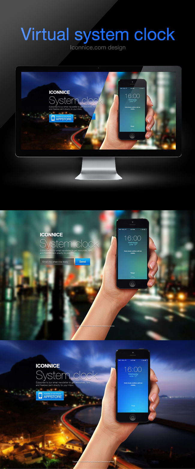Virtual System Clock site Template