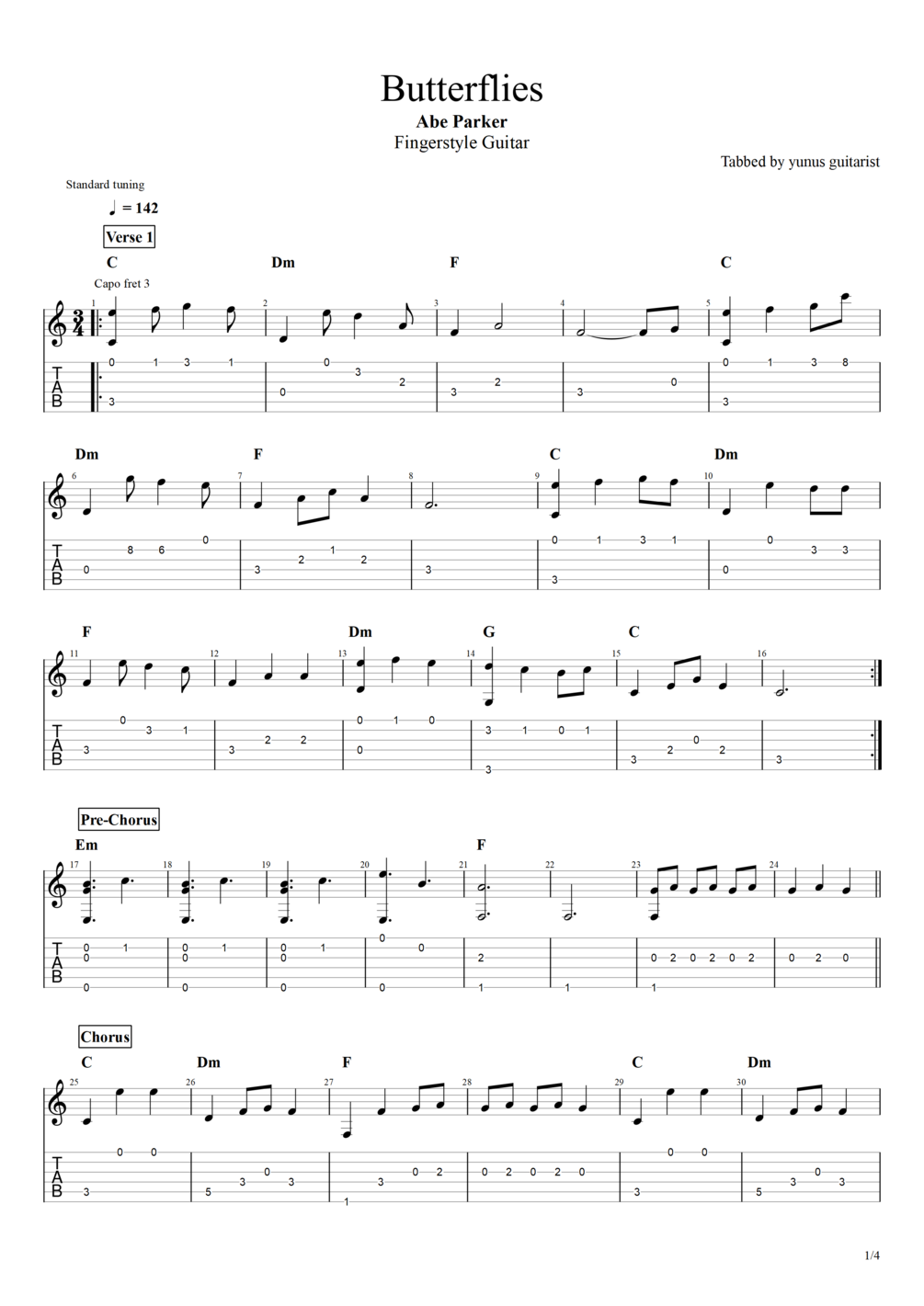 TAB. Butterflies Abe Parker