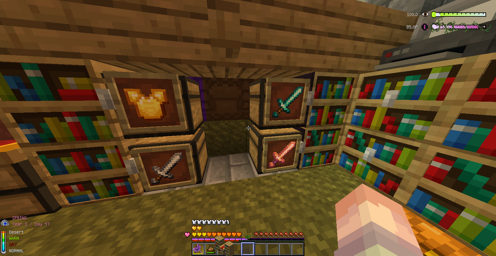 Minecraft Mod Share - 隱藏式書櫃, 在書櫃裡面打開箱子吧! (?)